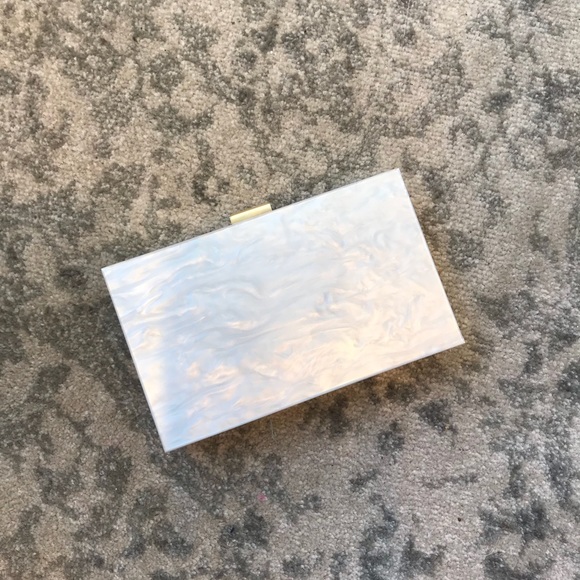 Rachel Zoe Winter 2018 Marble Box Clutch - Picture 2 of 8